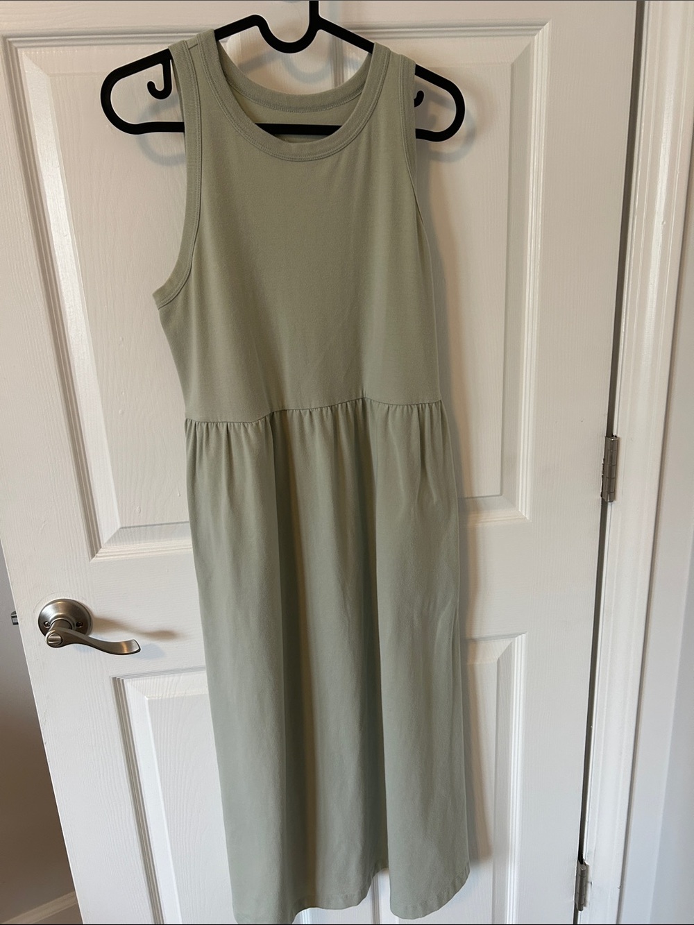a new day Sleeveless Gathered Midi Dress in Sage